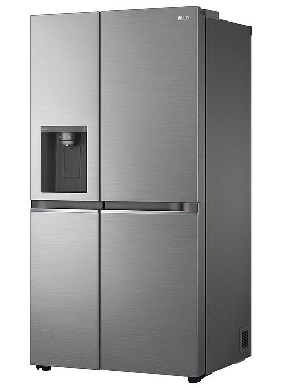LG NatureFRESH GSLV71PZTD Side-by-Side Fridge Freezer with Non-Plumbed Water & Ice Dispenser - Shiny Steel - 635L - Image 3